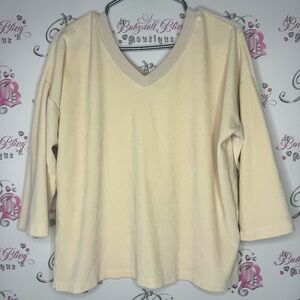 Part two leisure top long sleeve soft buttery velour velvet teddy sweater pastel